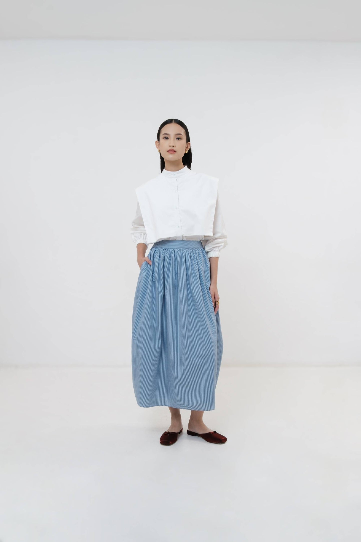 Merde Skirt - Blue Stripes