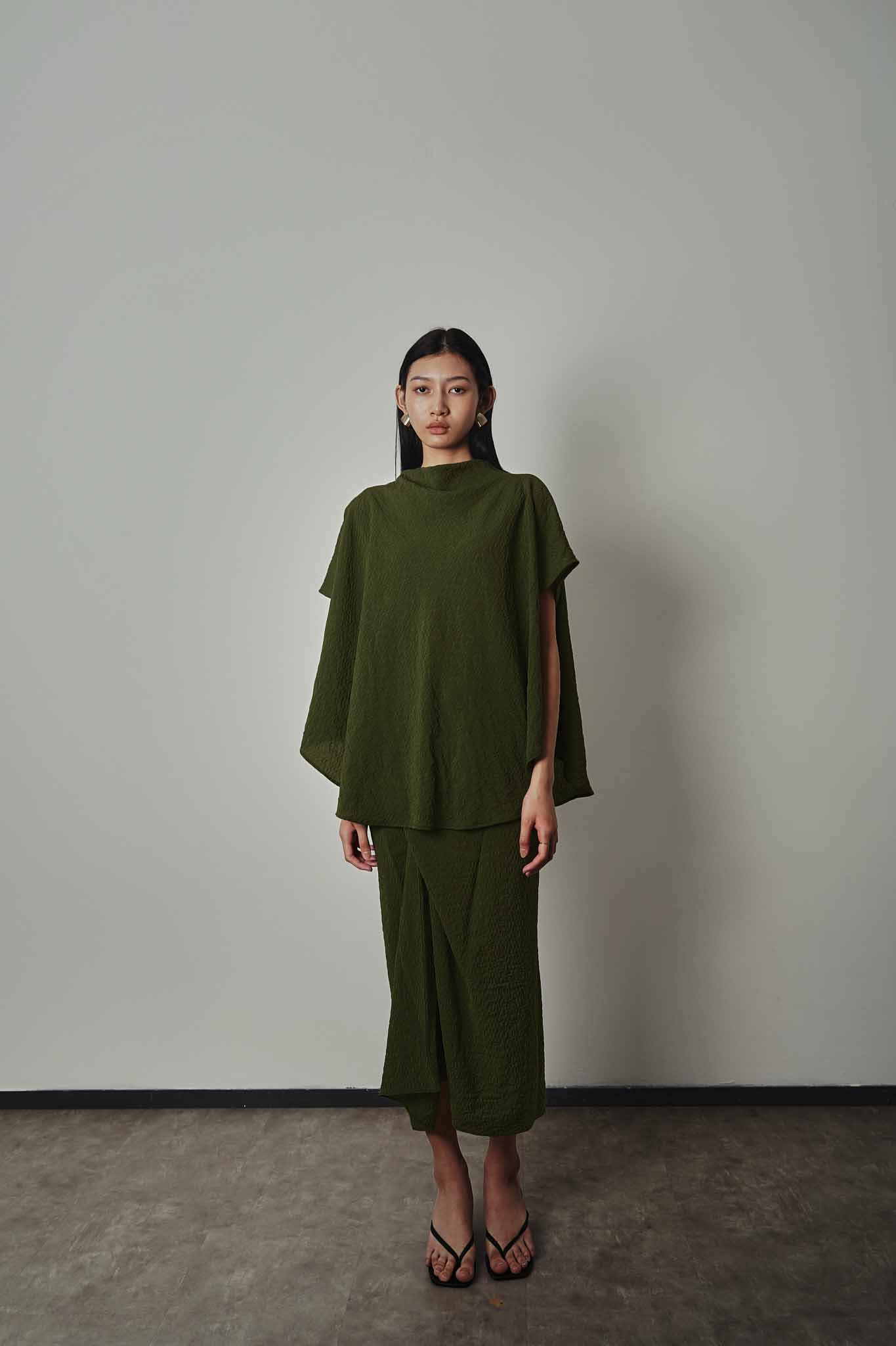 Anzu Top - Pine Green