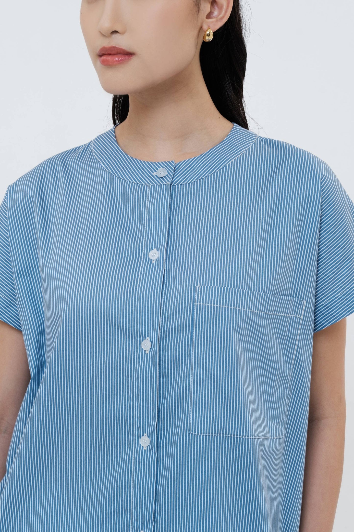 Kein Top - Blue Stripes