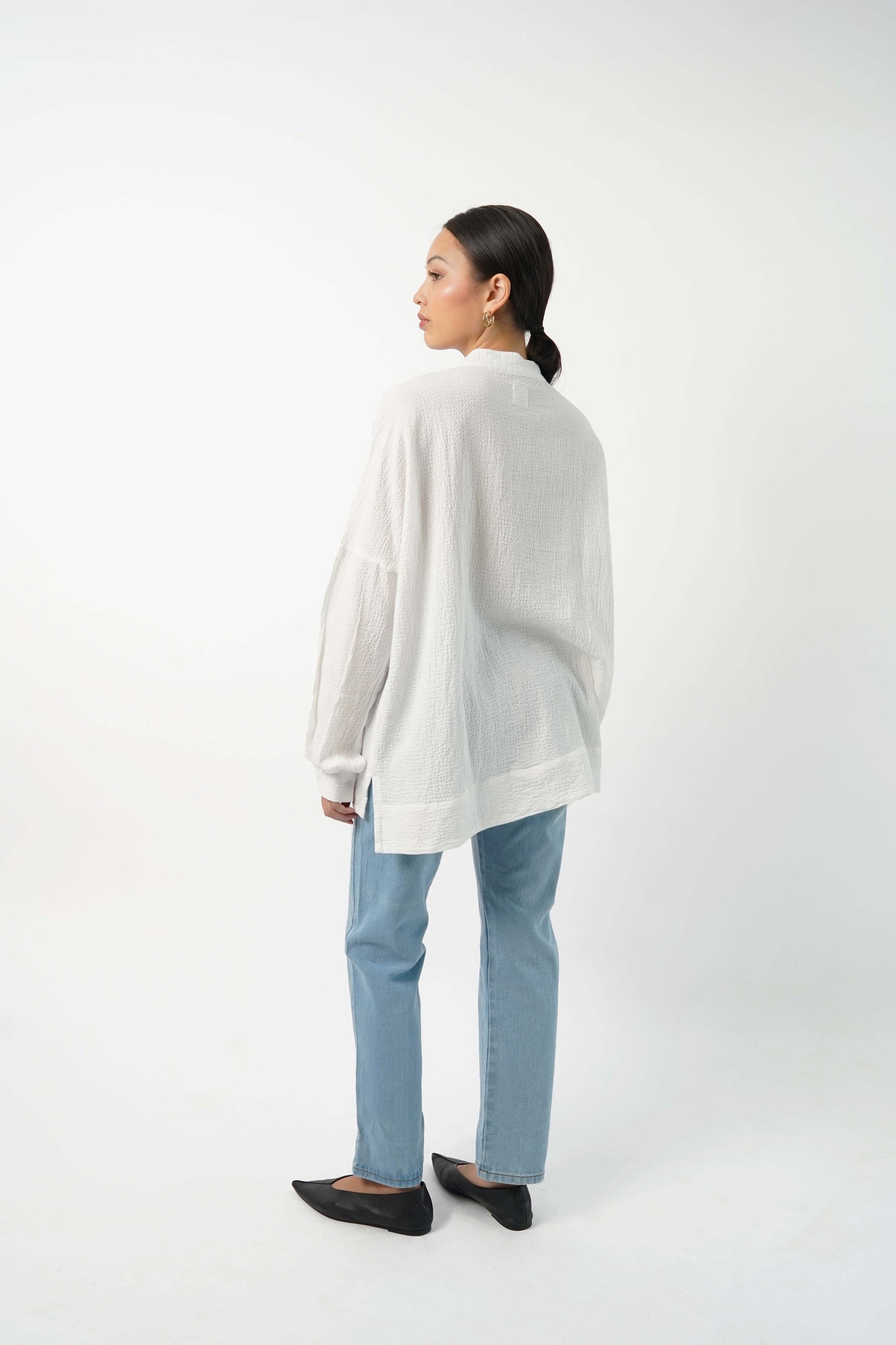 Baltic Textured Top - Broken White