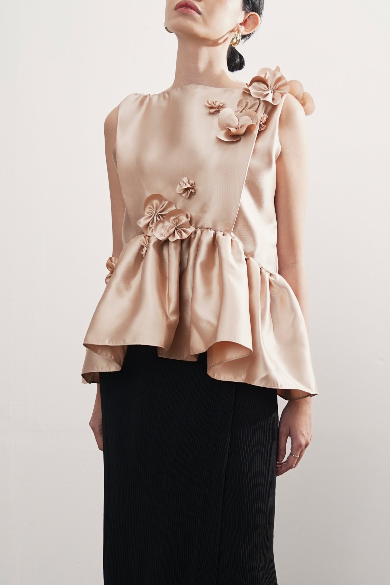 Adena Top - Embellished Champagne