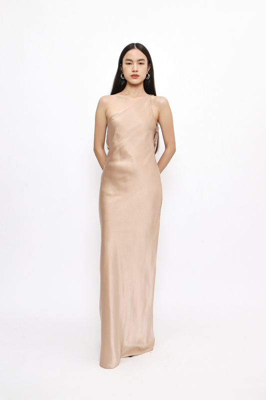 (PO) Celie Dress w Beads - Champagne