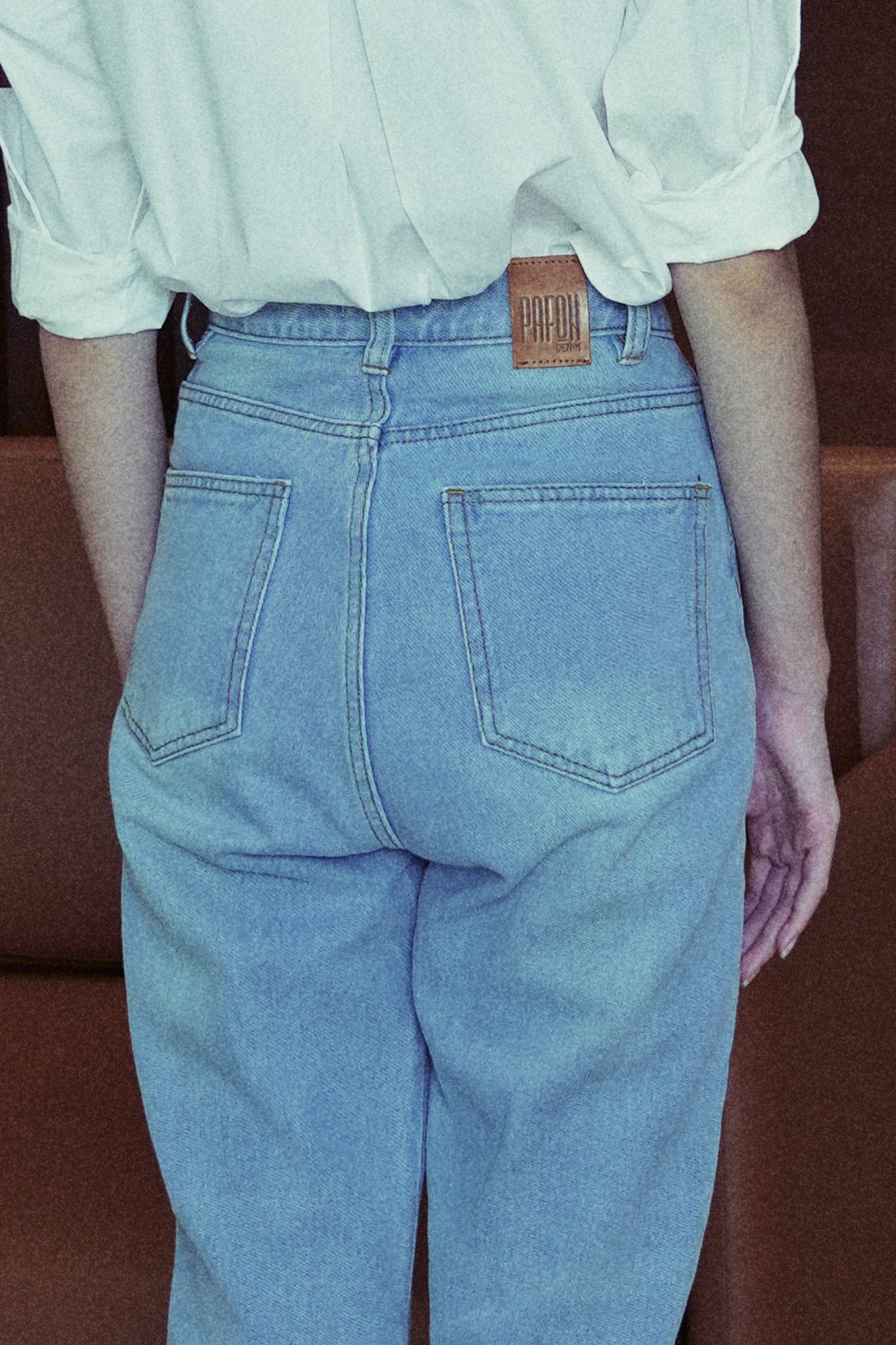 MAJOR DEFECT SALE Ankle Length Jeans - Light Blue