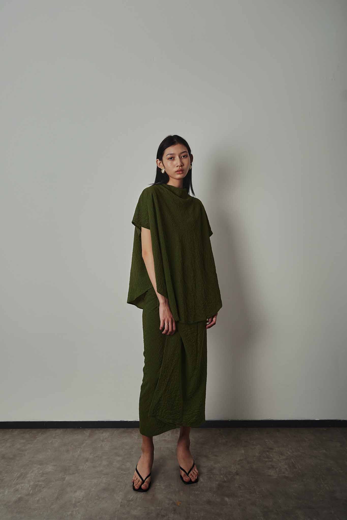 Anzu Top - Pine Green