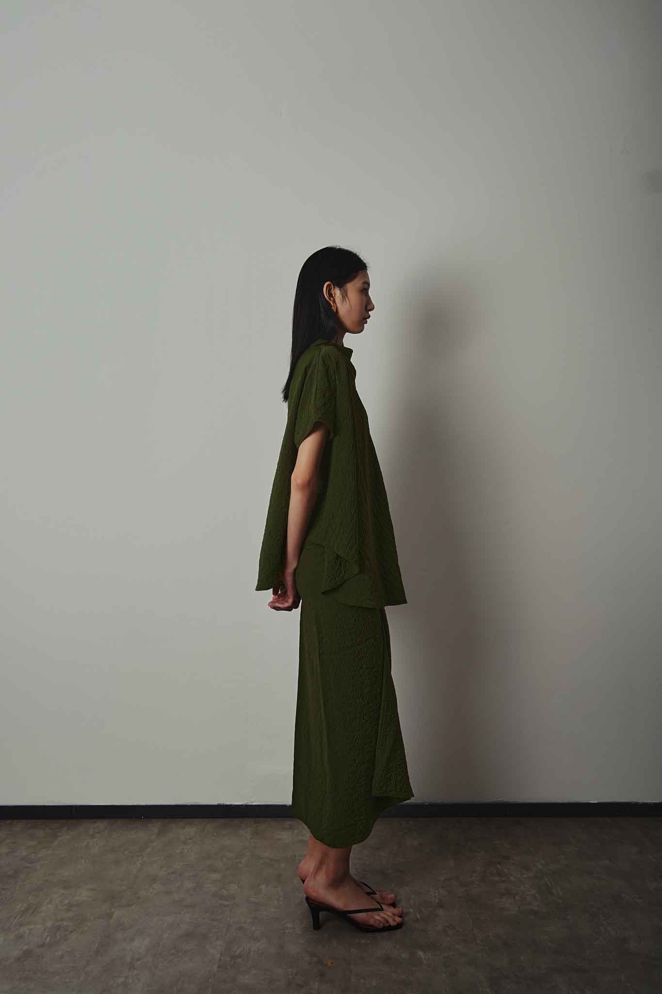 Anzu Top - Pine Green
