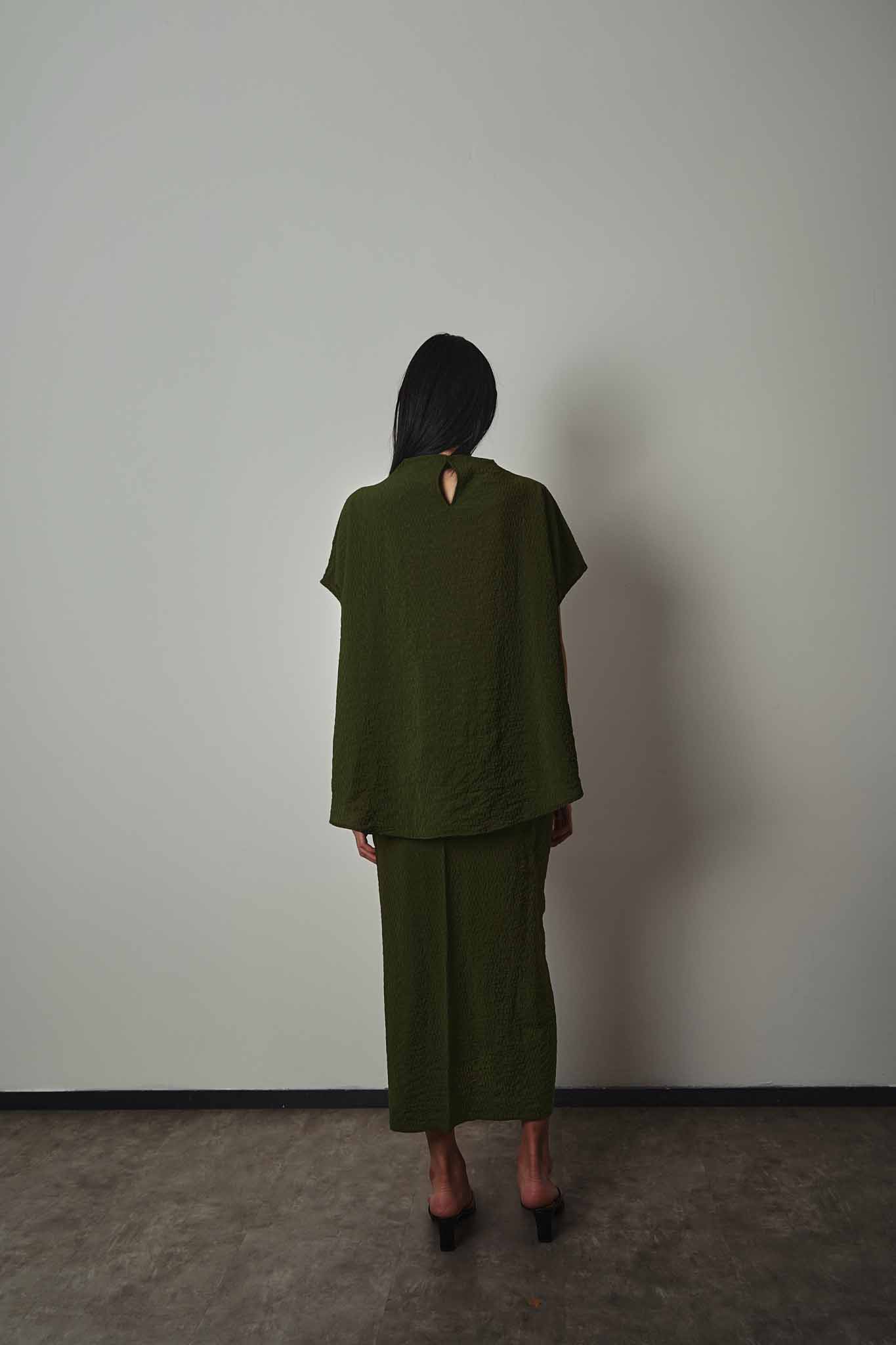 Anzu Top - Pine Green