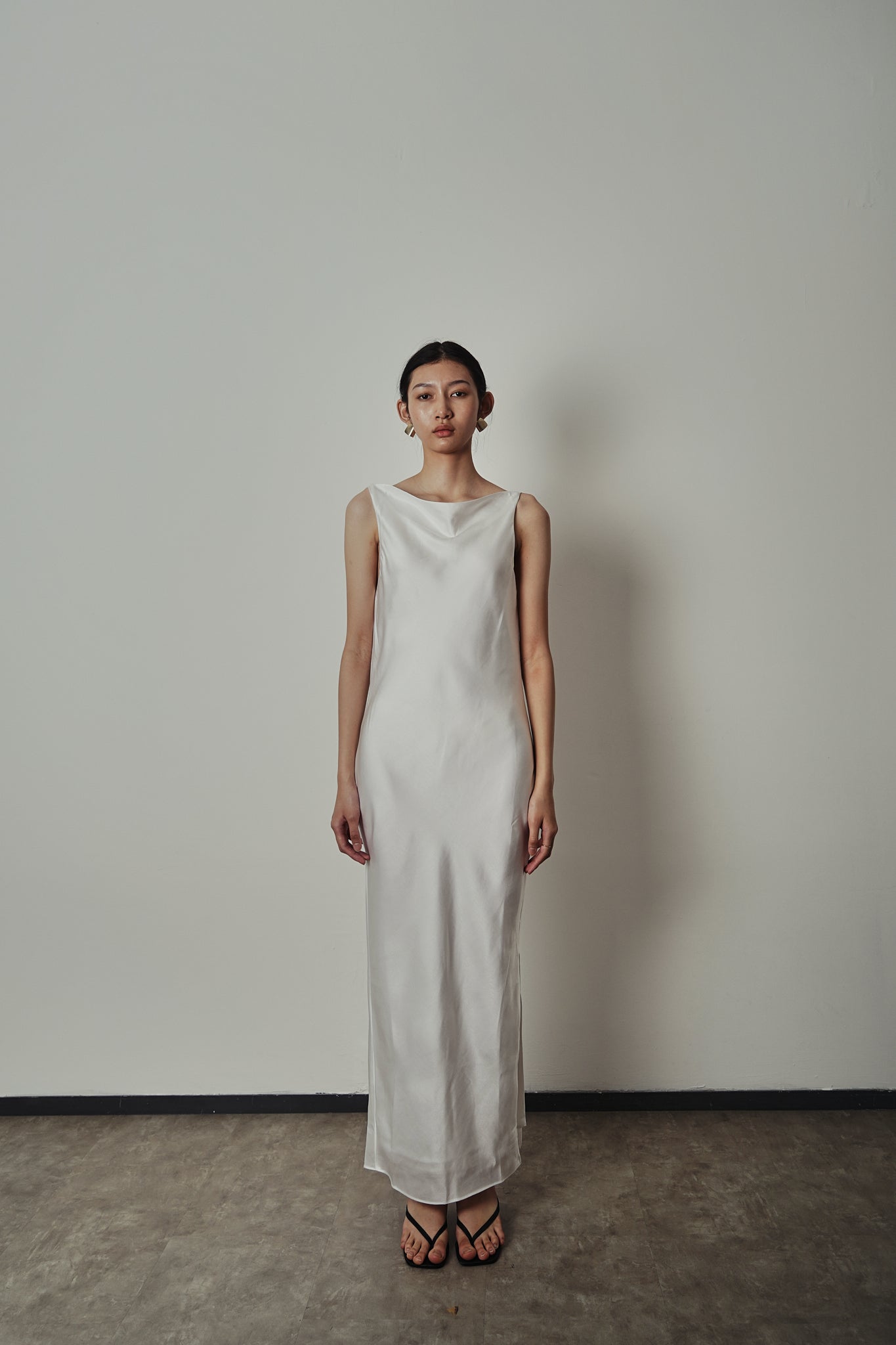 Esme Dress w Beads - Broken White