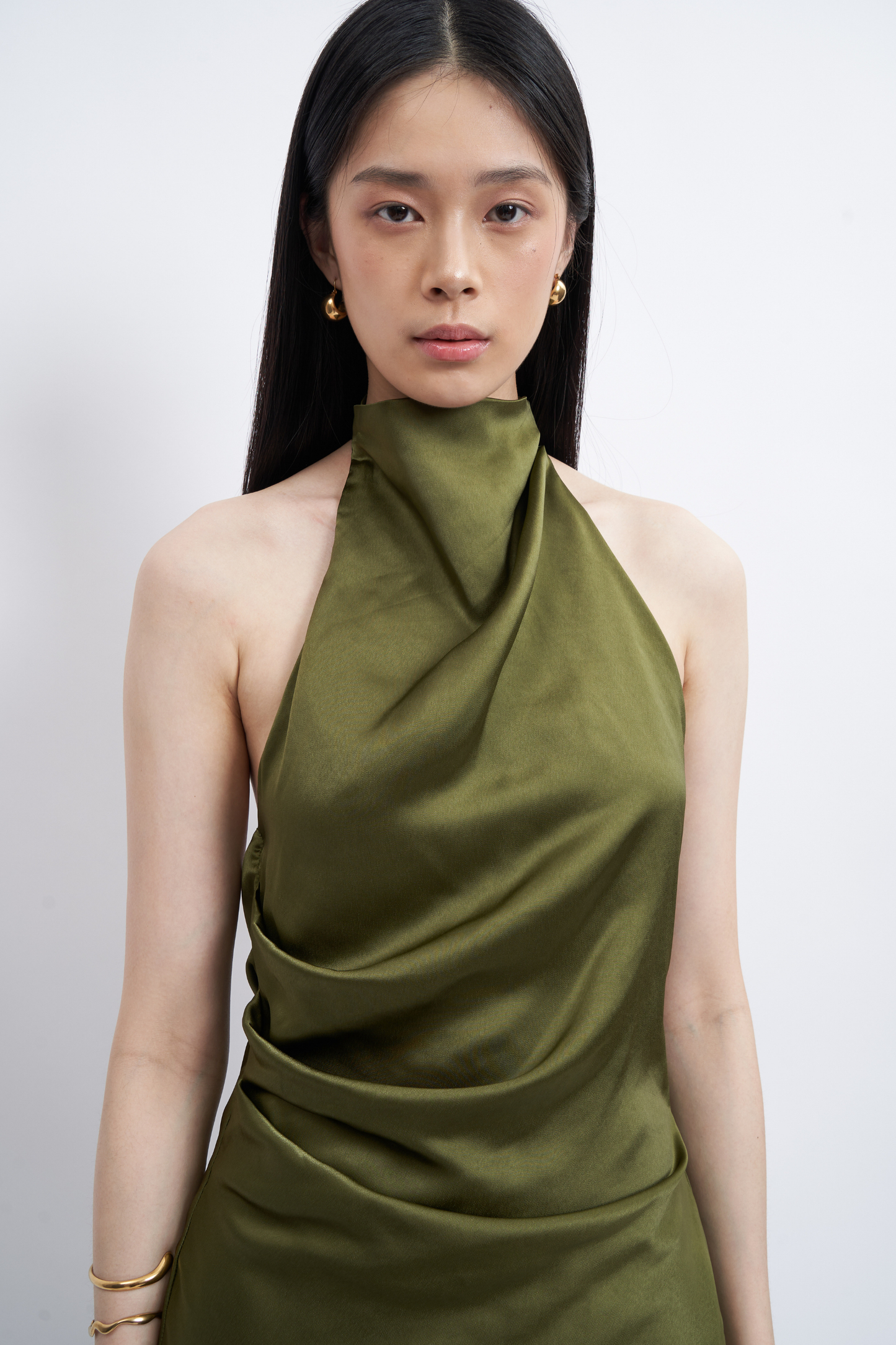 Iris Dress - Moss Green
