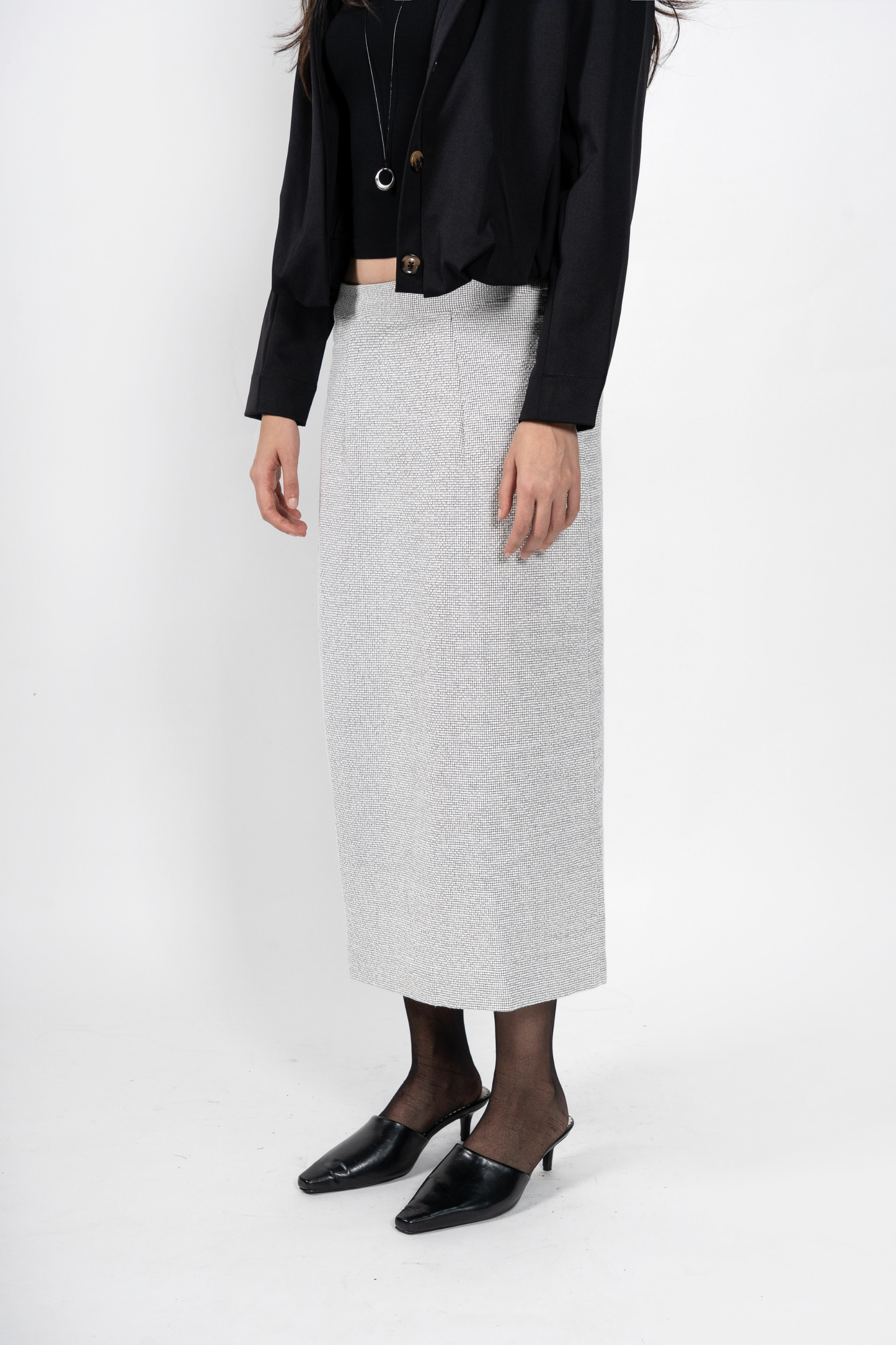 Kala Textured Skirt - White