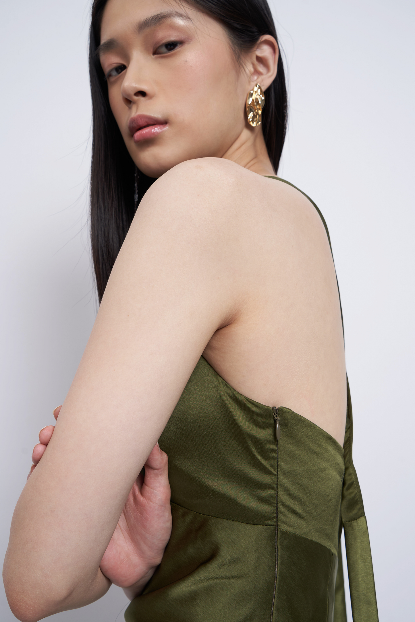 DEFECT SALE Laena Dress - Moss Green