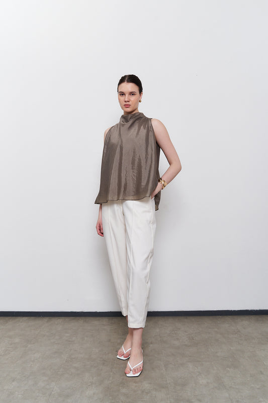 Sol Sheer Top - Olive