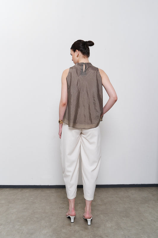 Sol Sheer Top - Olive