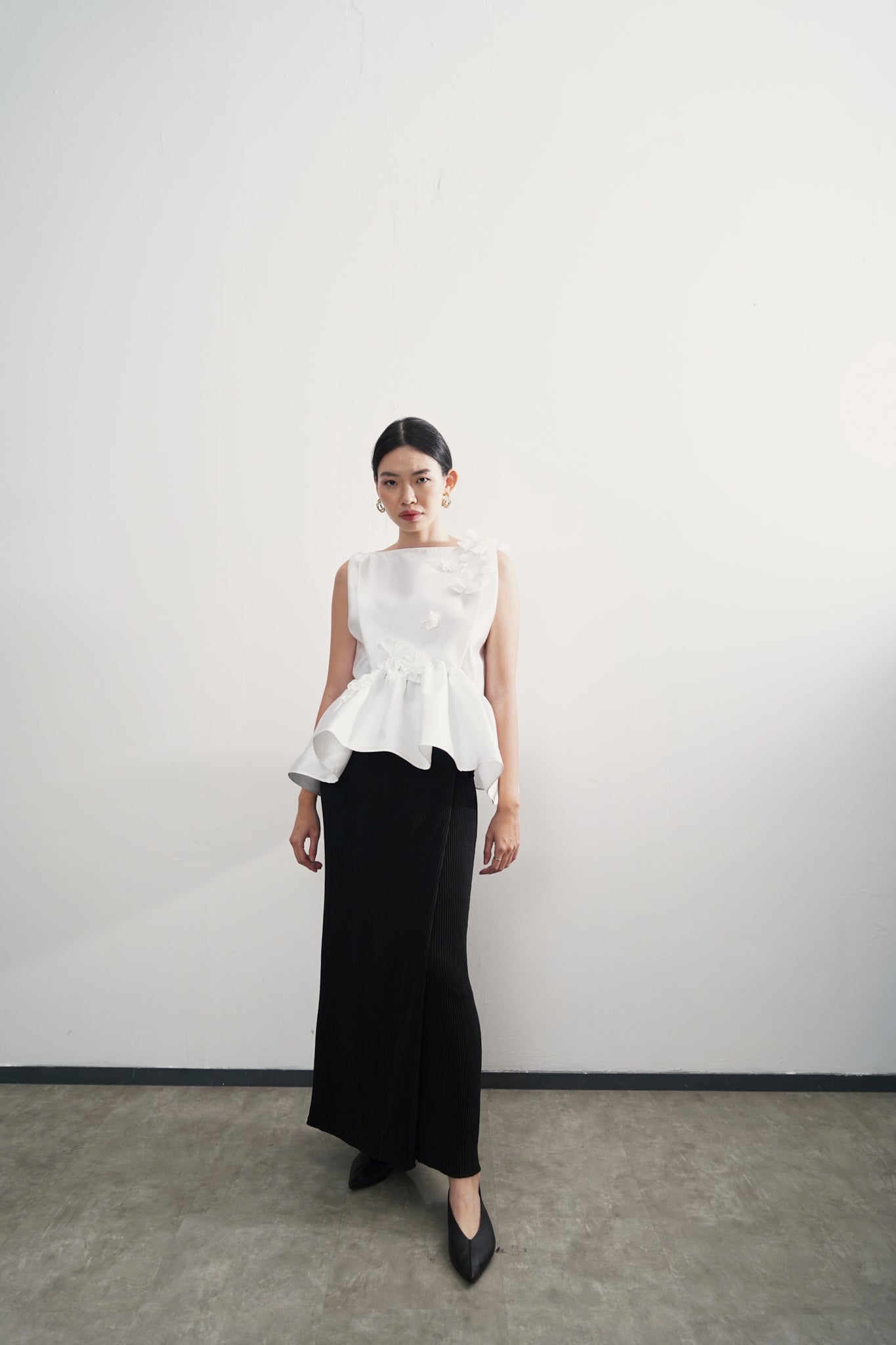 Adena Top - Embellished Broken White