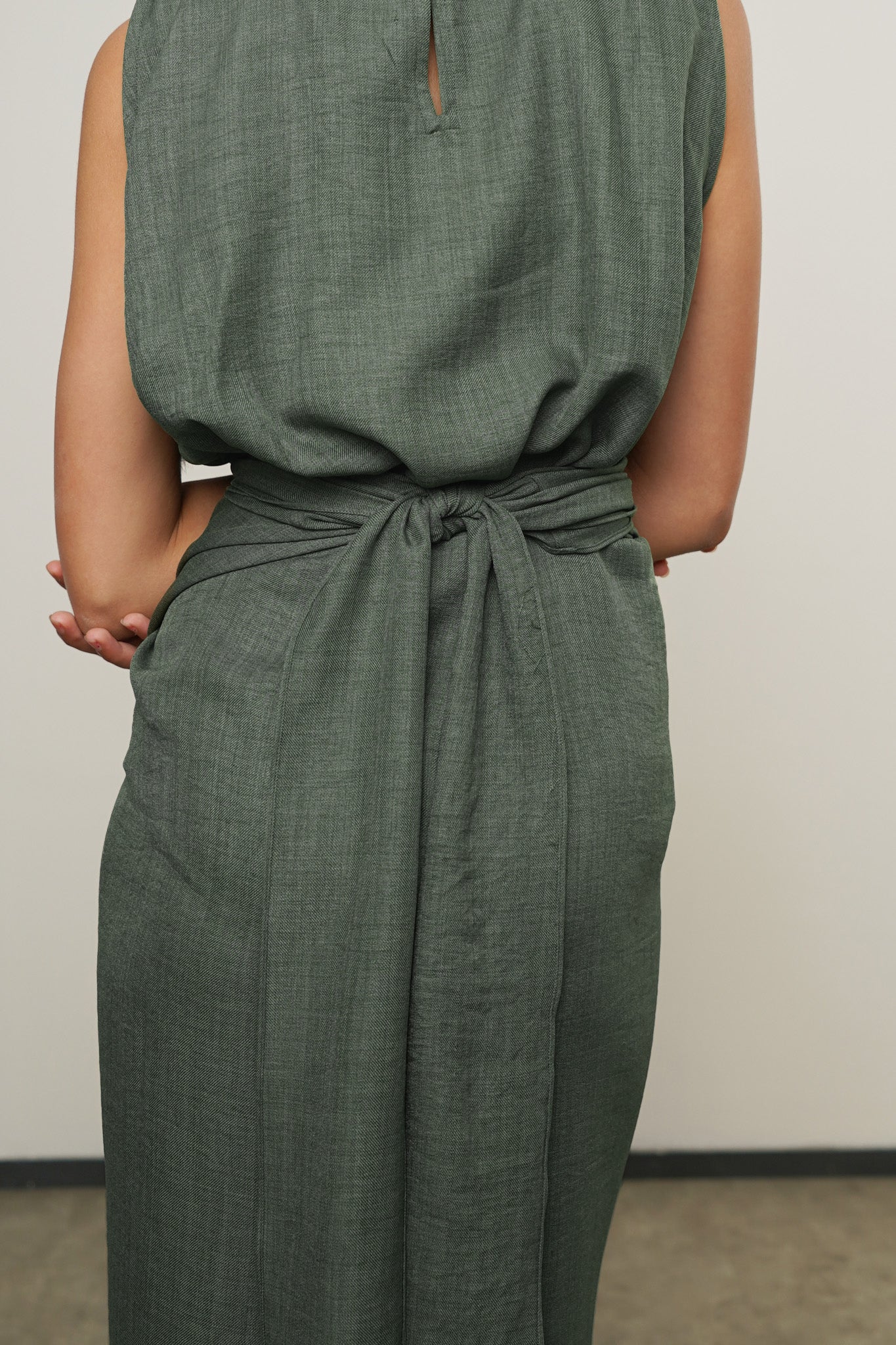 Eleya Dress - Moss Green