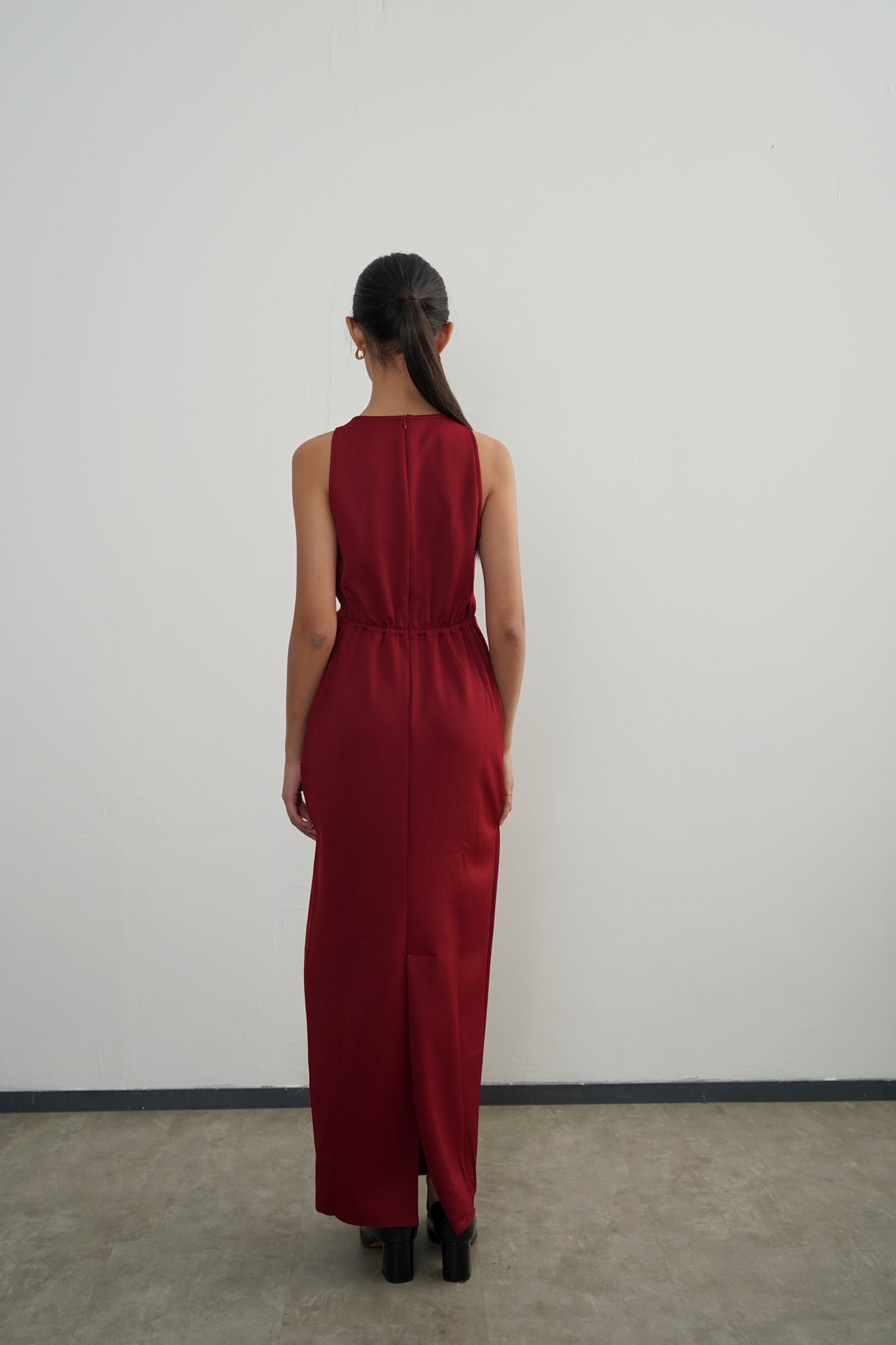Amelie Dress - Maroon