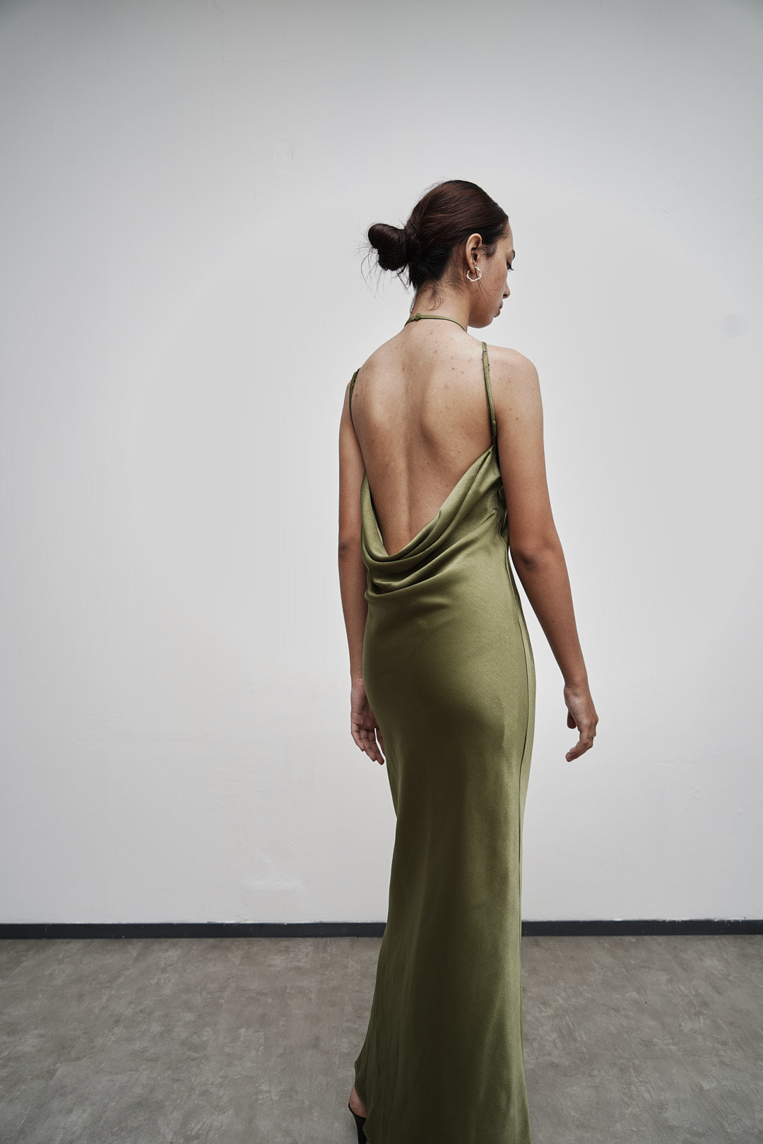 DEFECT SALE Gene Dress - Moss Green