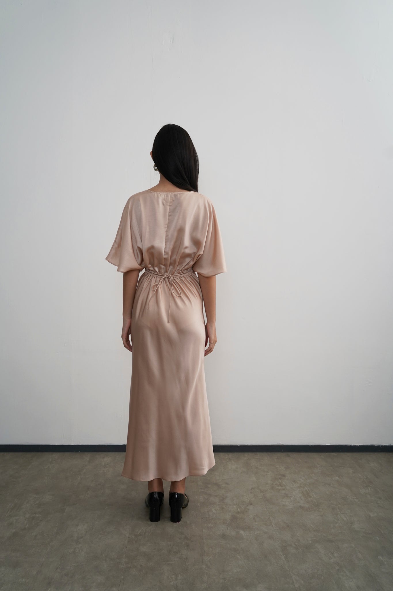 DEFECT SALE Midi Length Lily Dress - Champagne