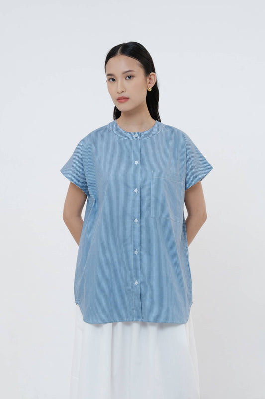 Kein Top - Blue Stripes