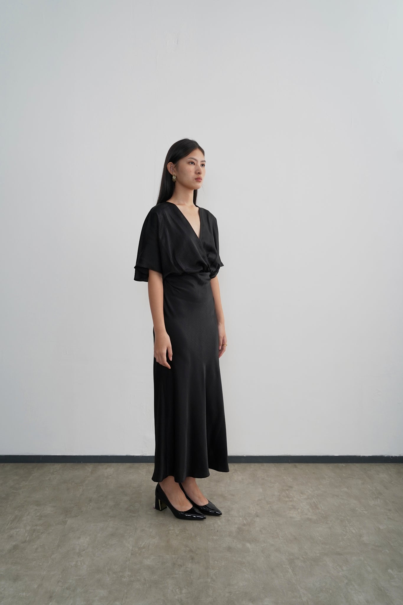 Midi-Length Lily Dress - Black