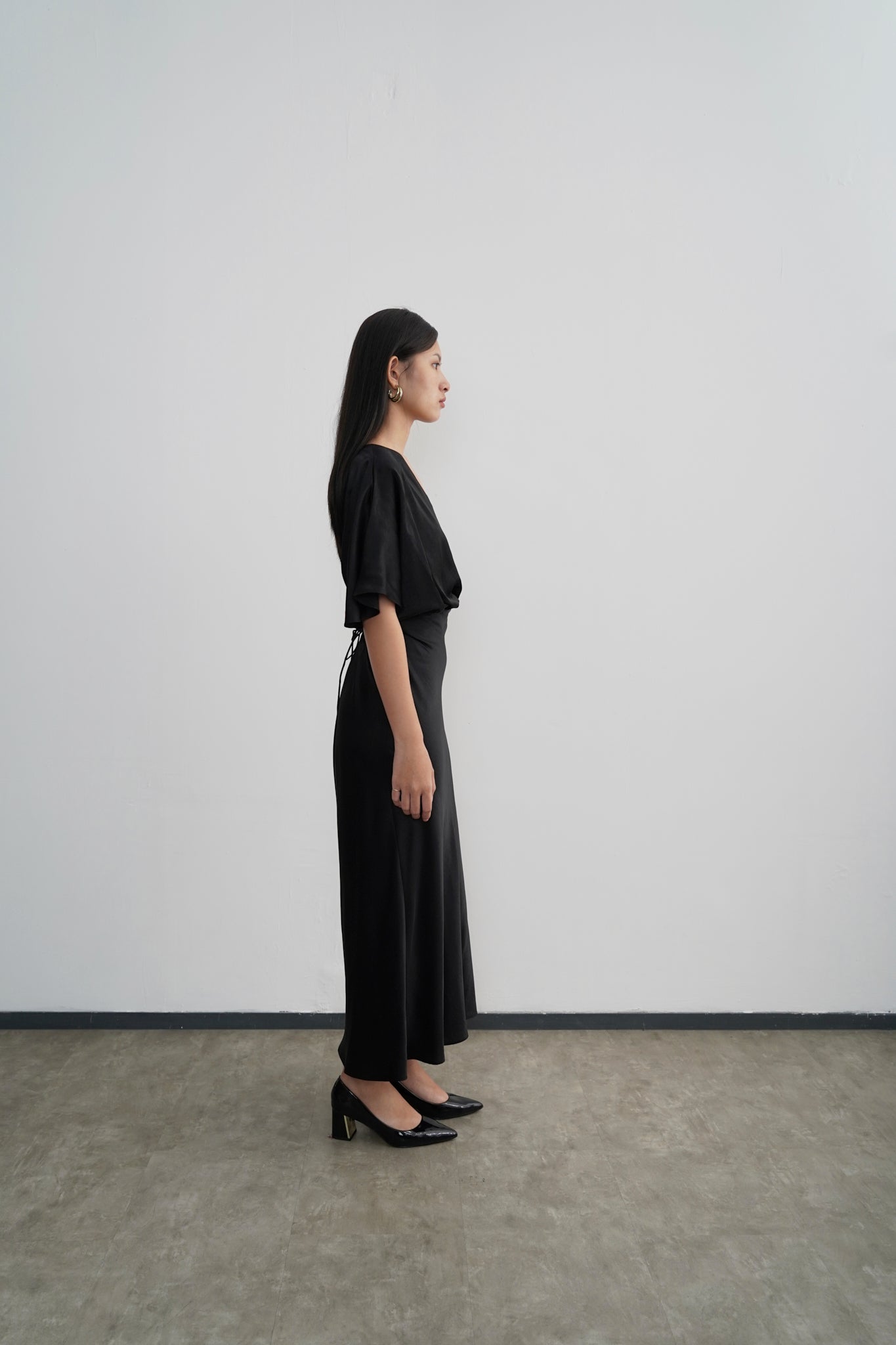 Midi-Length Lily Dress - Black