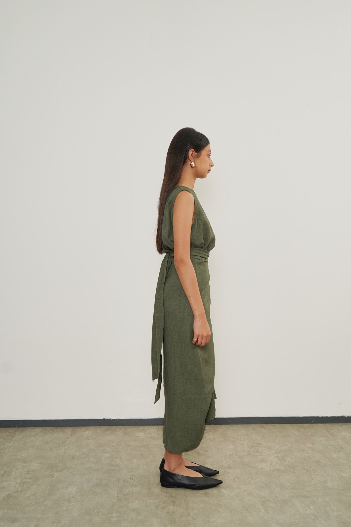Eleya Dress - Moss Green