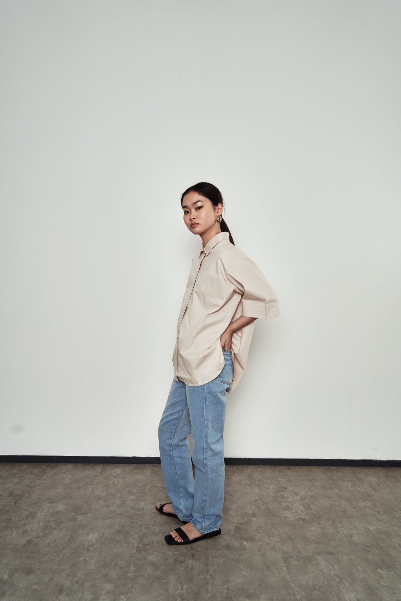 DEFECT SALE Blouse 102 - Light Cream