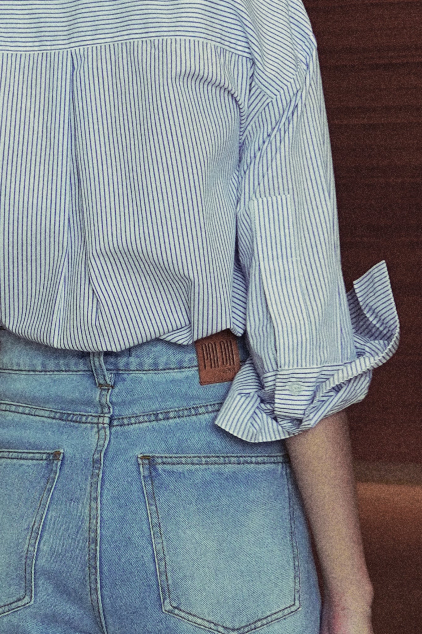 MAJOR DEFECT SALE Straight Leg Jeans - Light Blue