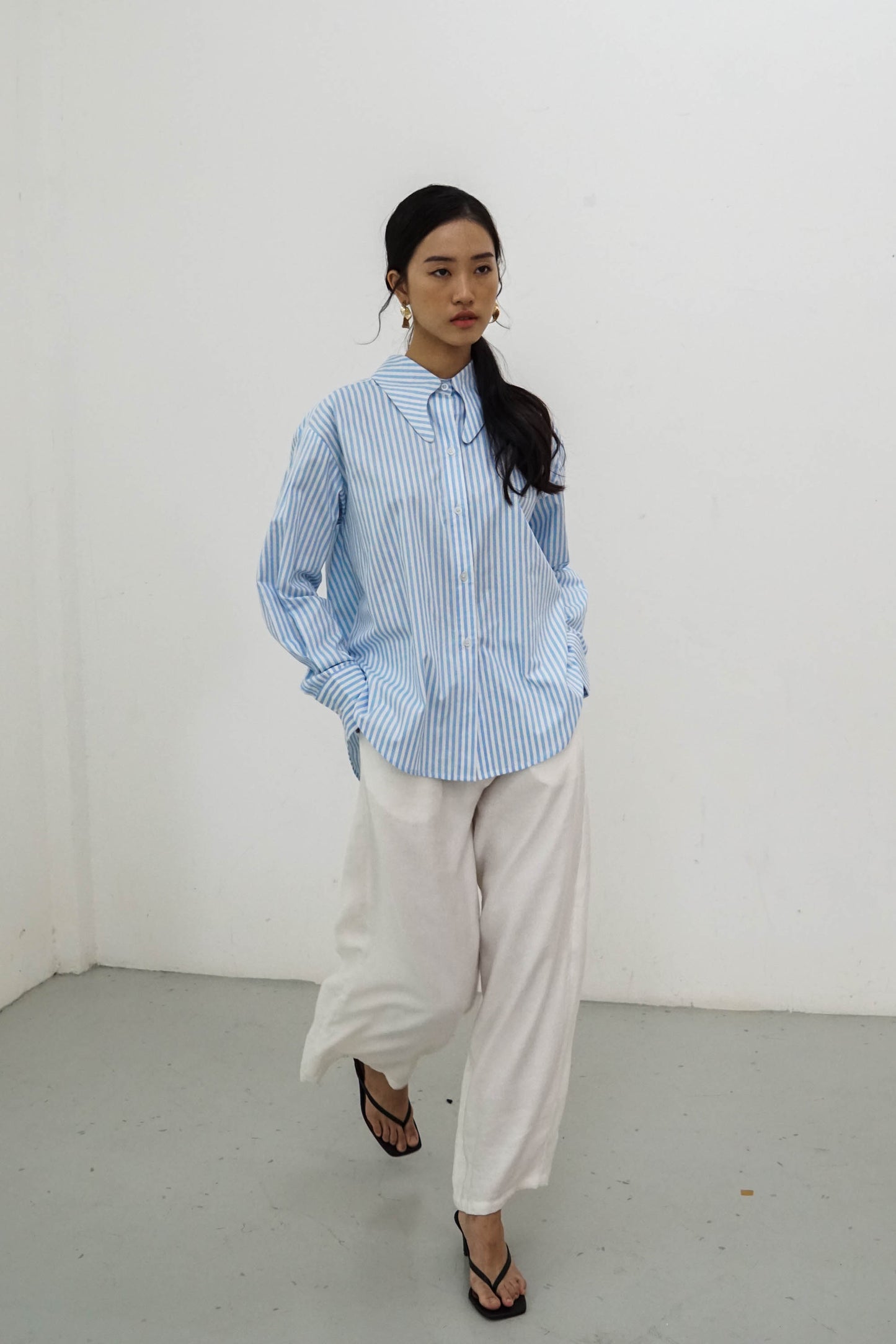 Millie Shirt - Blue Stripes