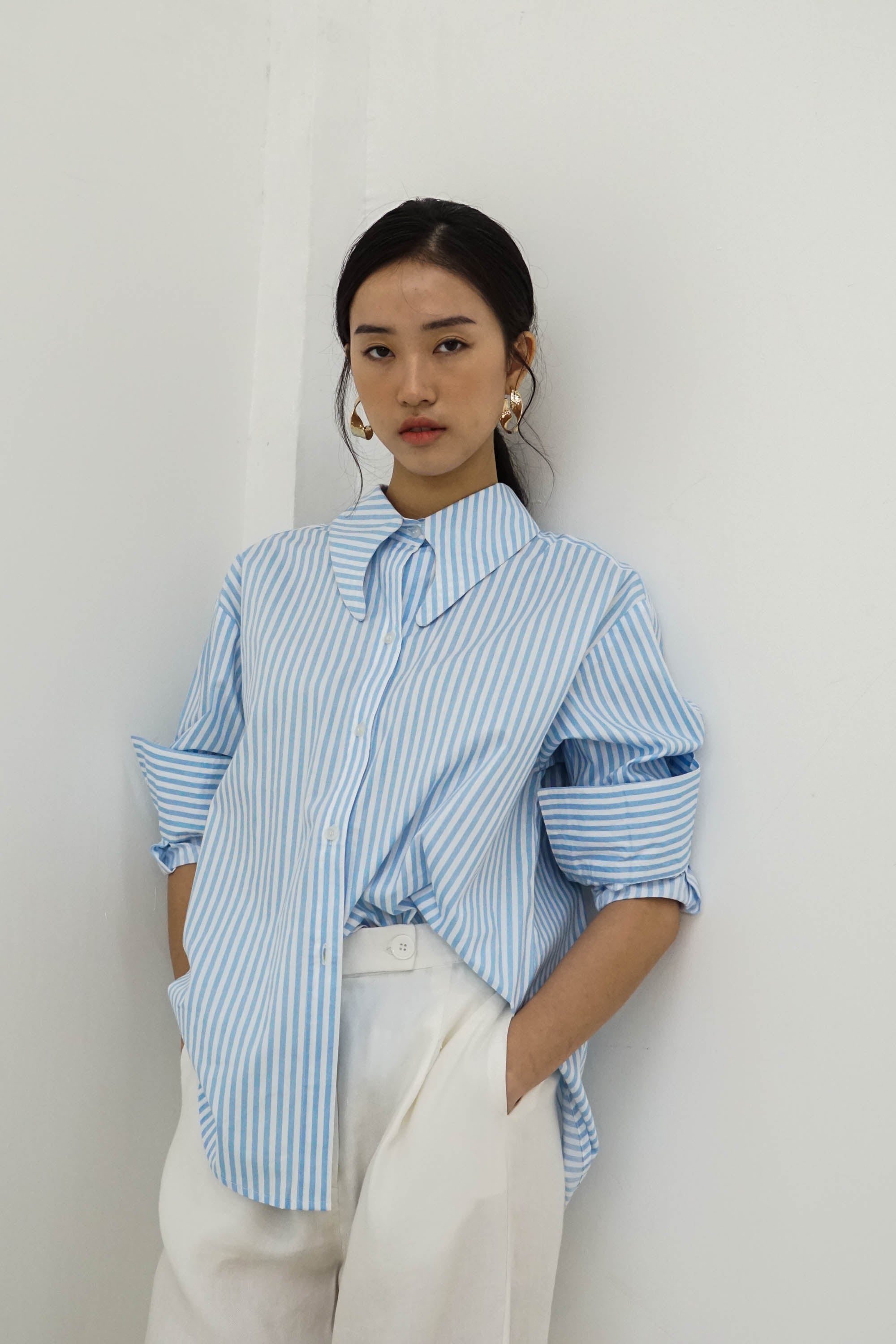 Millie Shirt - Blue Stripes