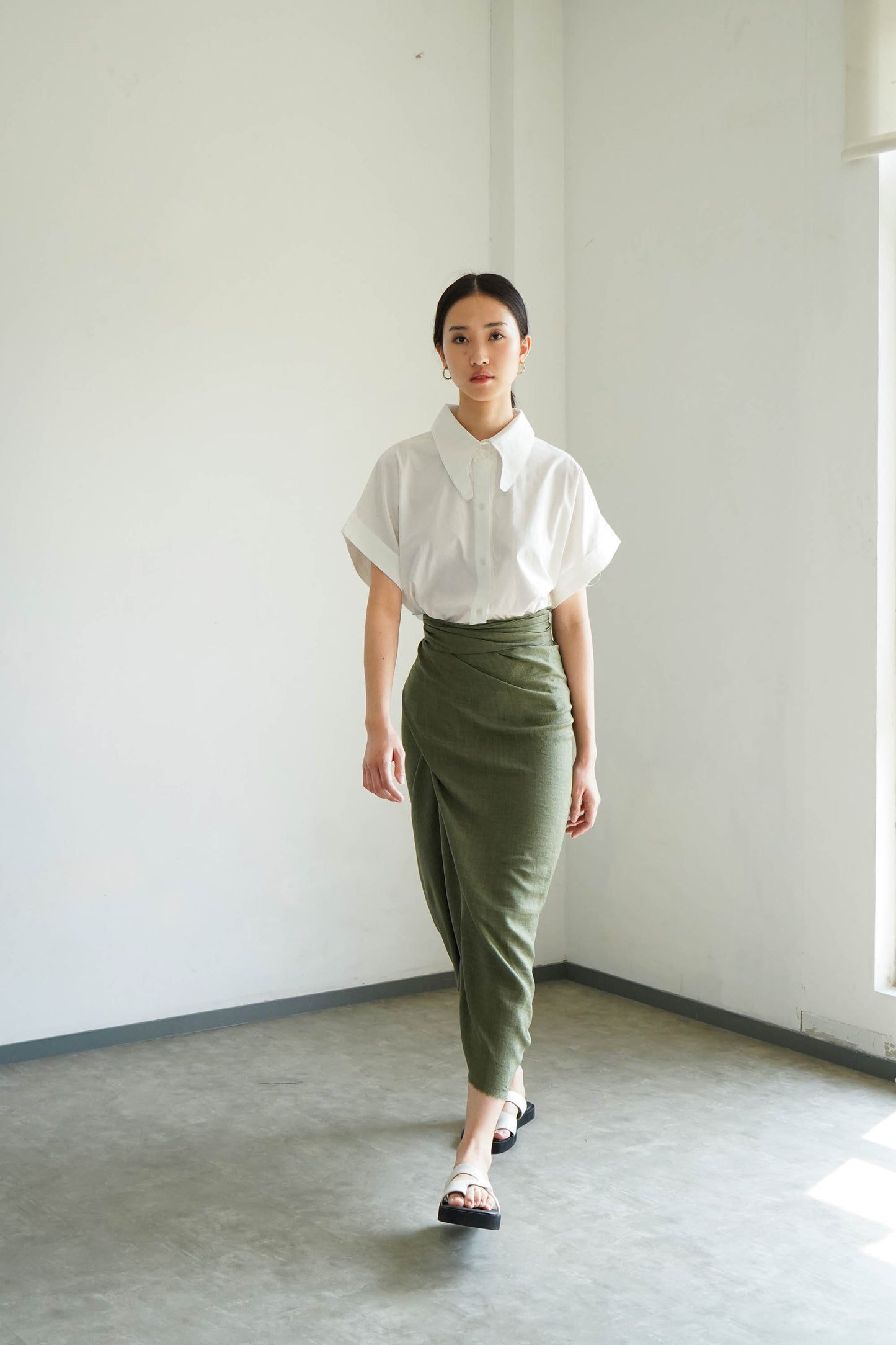Moon Skirt - Moss Green