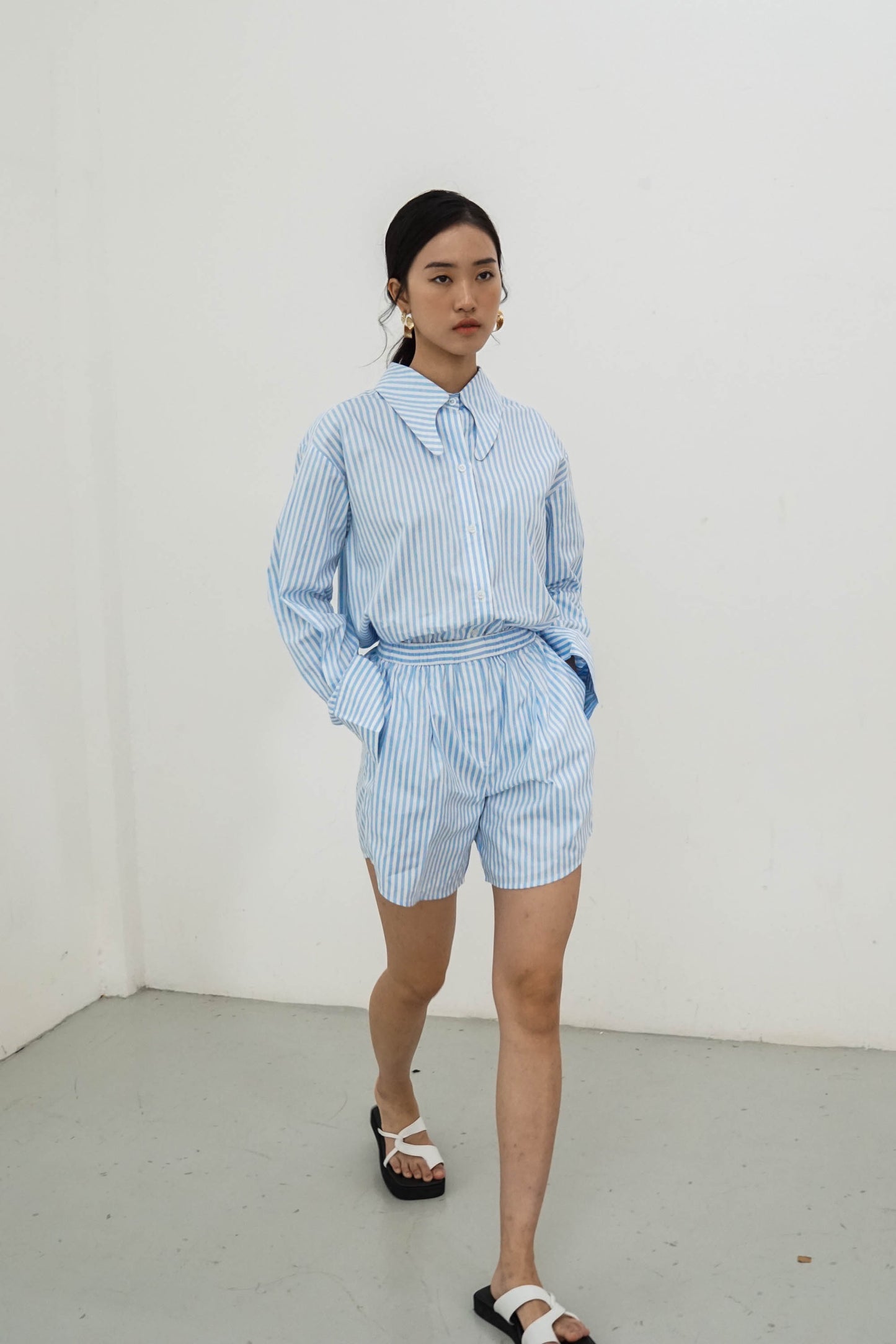 Brooke Short - Blue Stripes