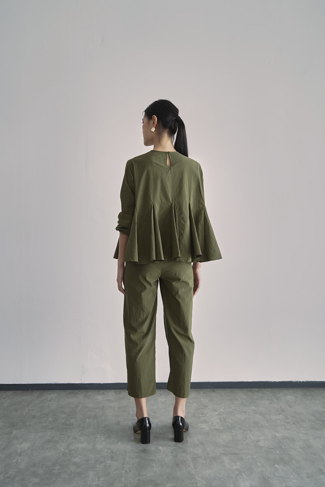 DEFECT SALE Zhira Top - Moss Green