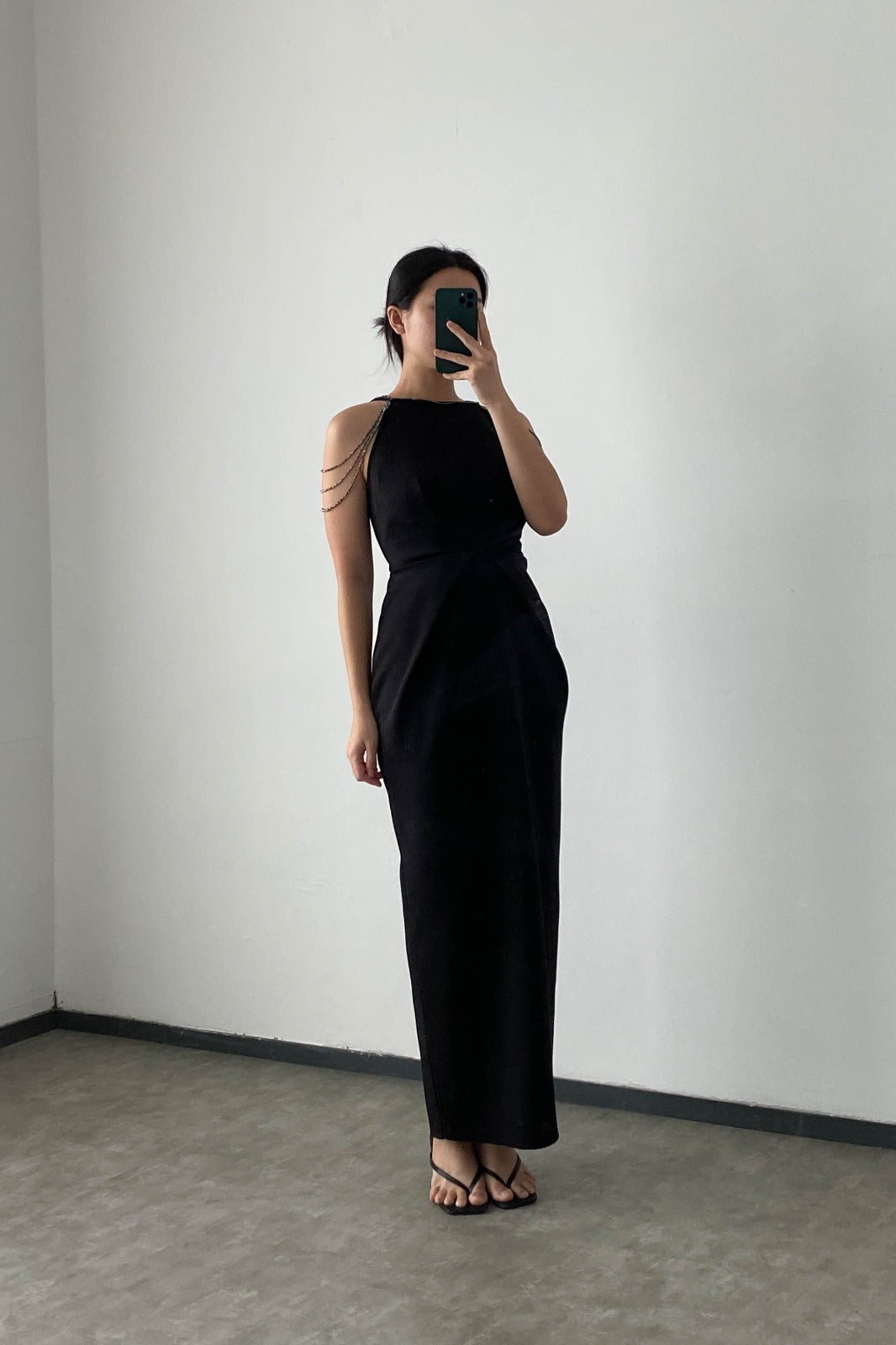 Amelie Dress w Beads - Black
