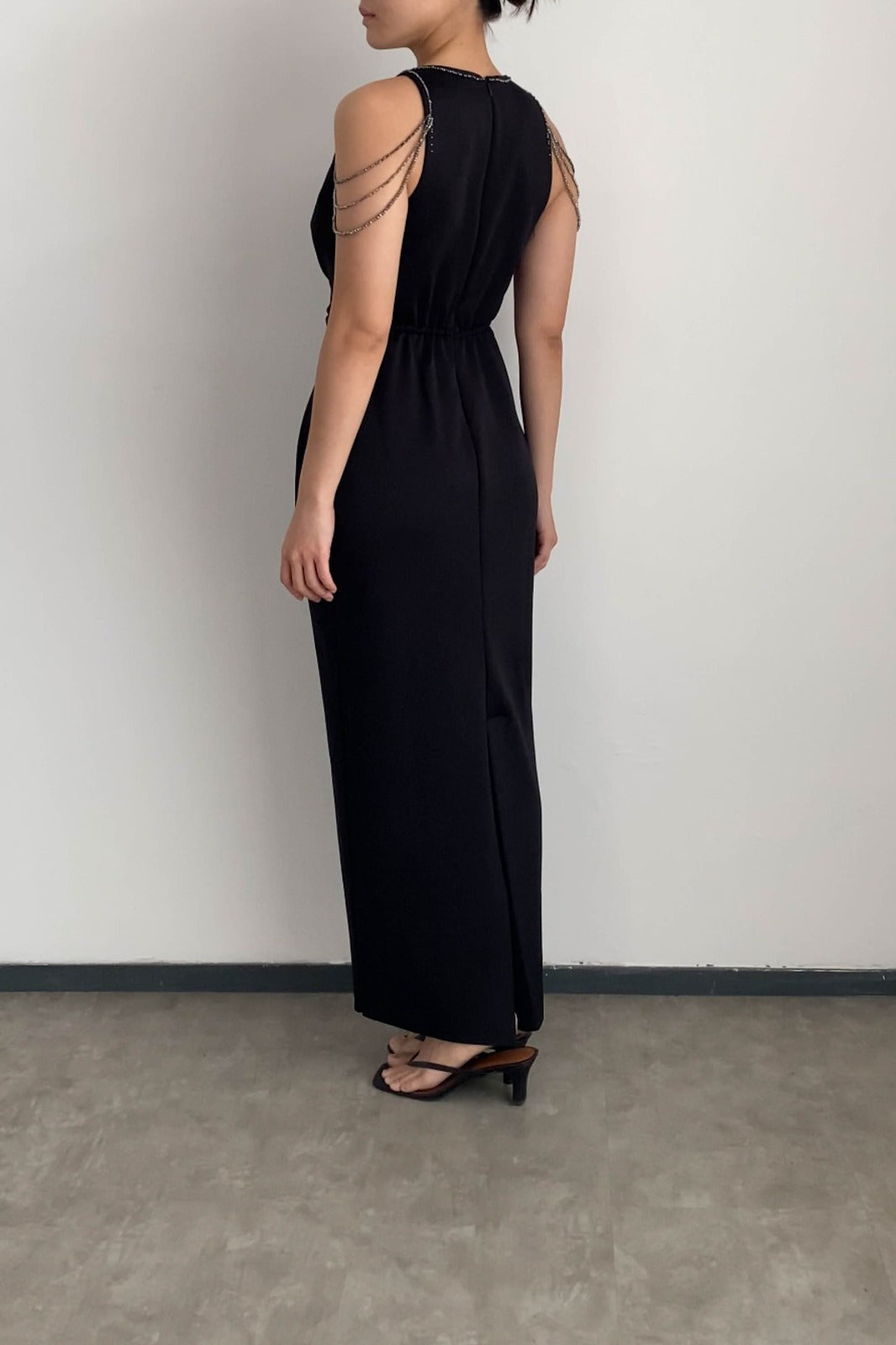 Amelie Dress w Beads - Black