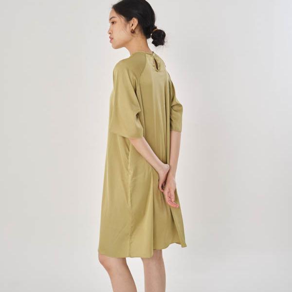 Basic Silk Dress - Pistachio