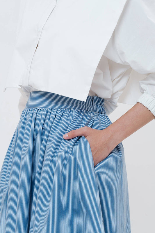 Merde Skirt - Blue Stripes