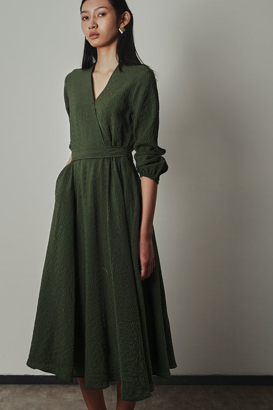 Hiru Dress - Pine Green