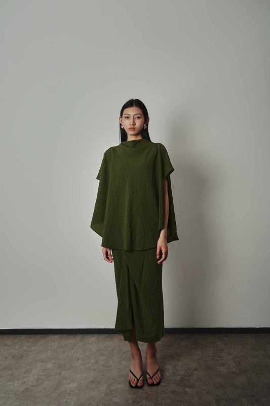 Anzu Top - Pine Green