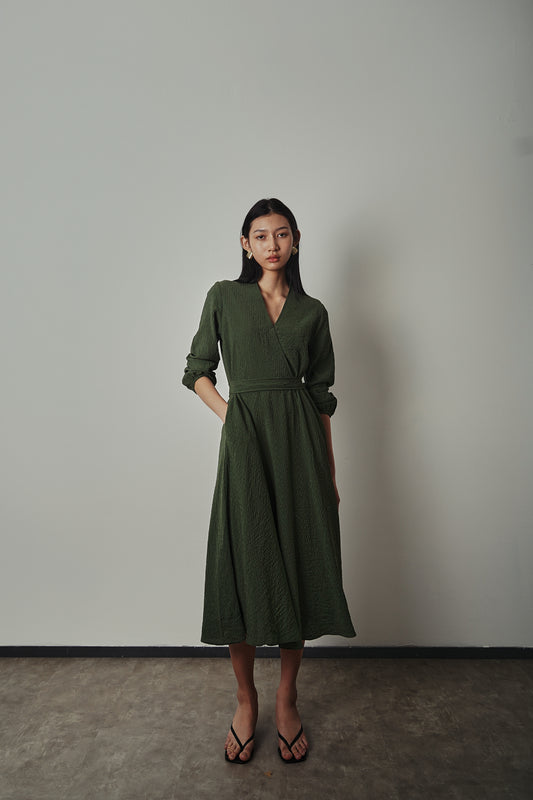 Hiru Dress - Pine Green