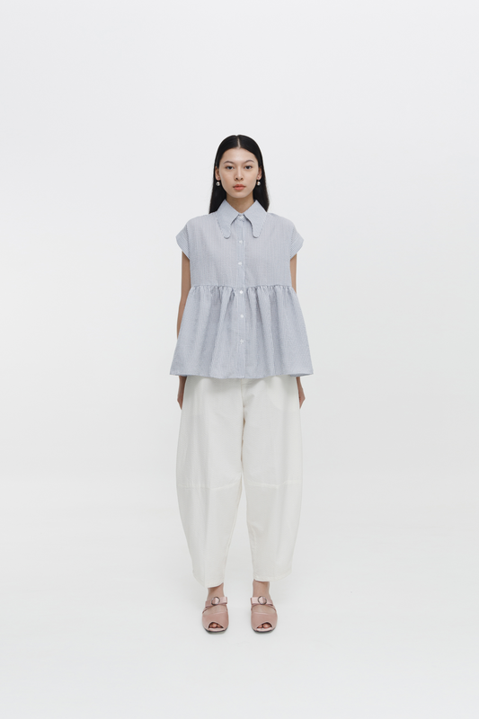 DEFECT SALE Kelly Top - Grey Stripes