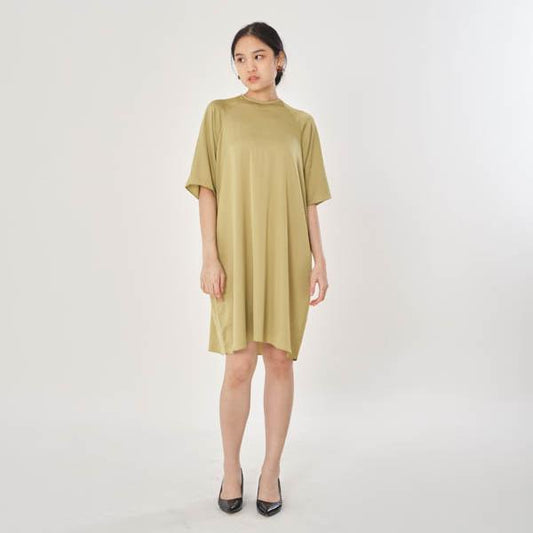 Basic Silk Dress - Pistachio