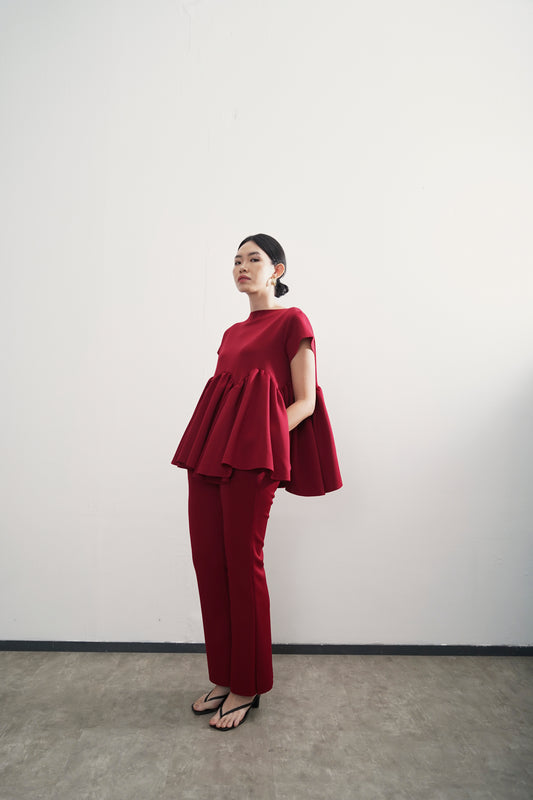 Dama Top - Maroon