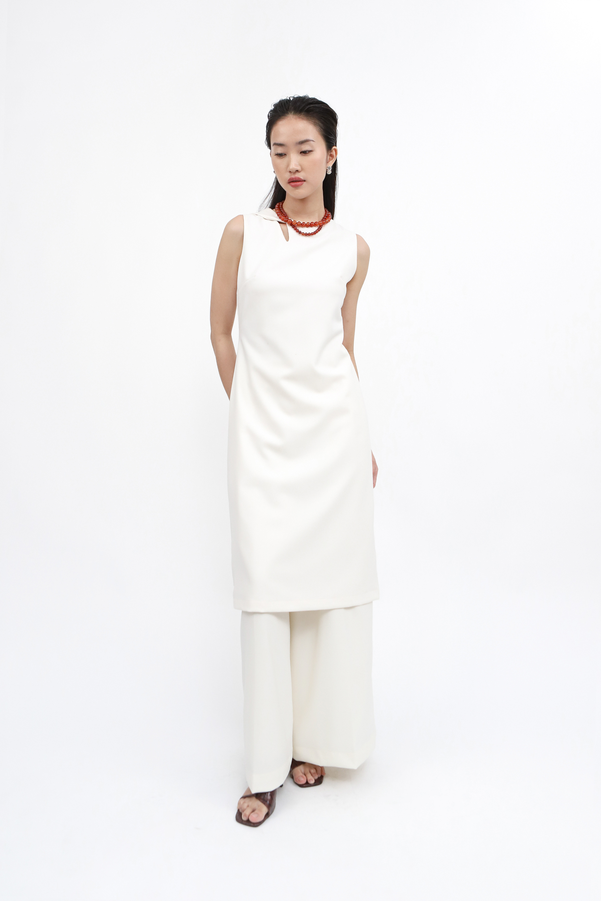 PAFON Lettie Midi Dress - Ivory – Yourpafon