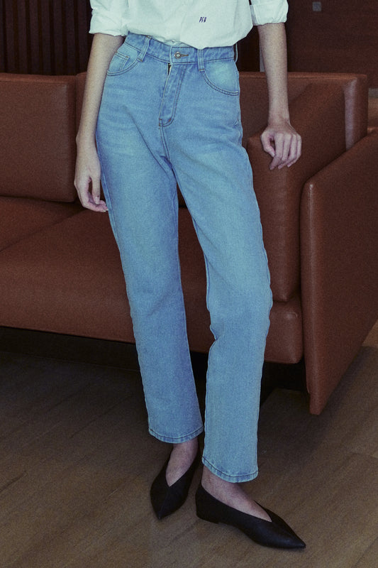 Ankle Length Jeans - Light Blue