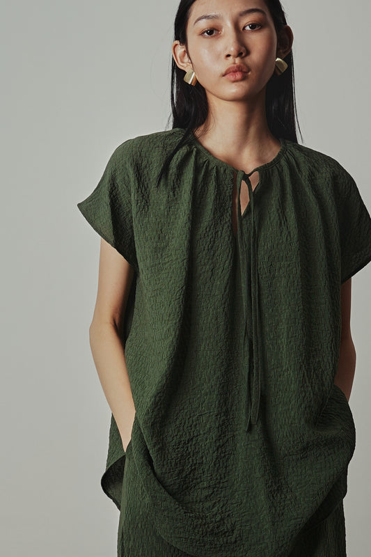 Yuki Top - Pine Green