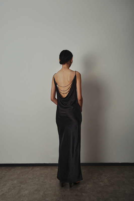 Esme Dress w Beads - Black