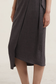 Akina Dress in Loose Linen - Dark Grey