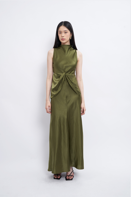 Solis Dress - Moss Green