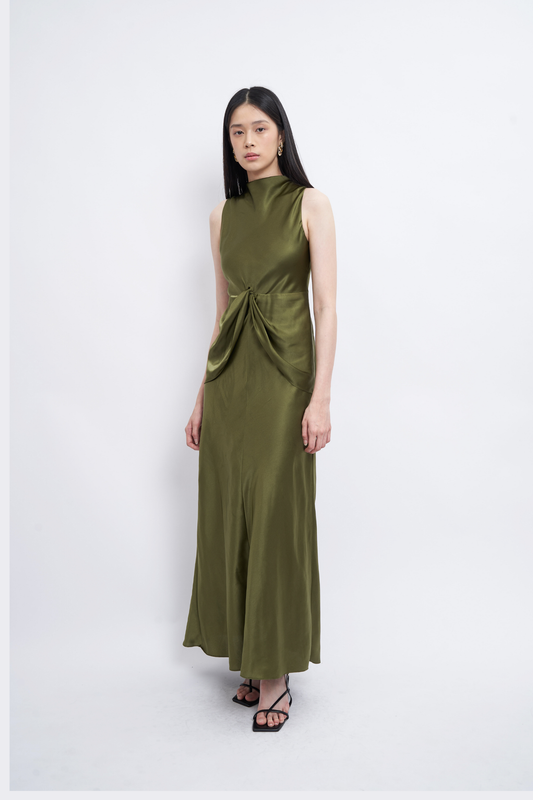 Solis Dress - Moss Green
