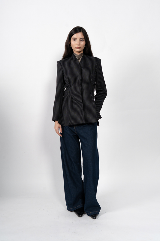 Trudy Top - Black Stripes